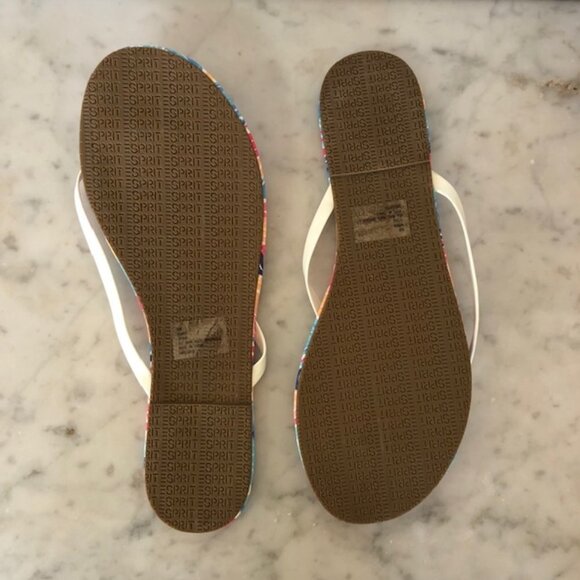 ESPRIT Flip Flops Party Pineapple Print 9 NWT - Picture 12 of 13